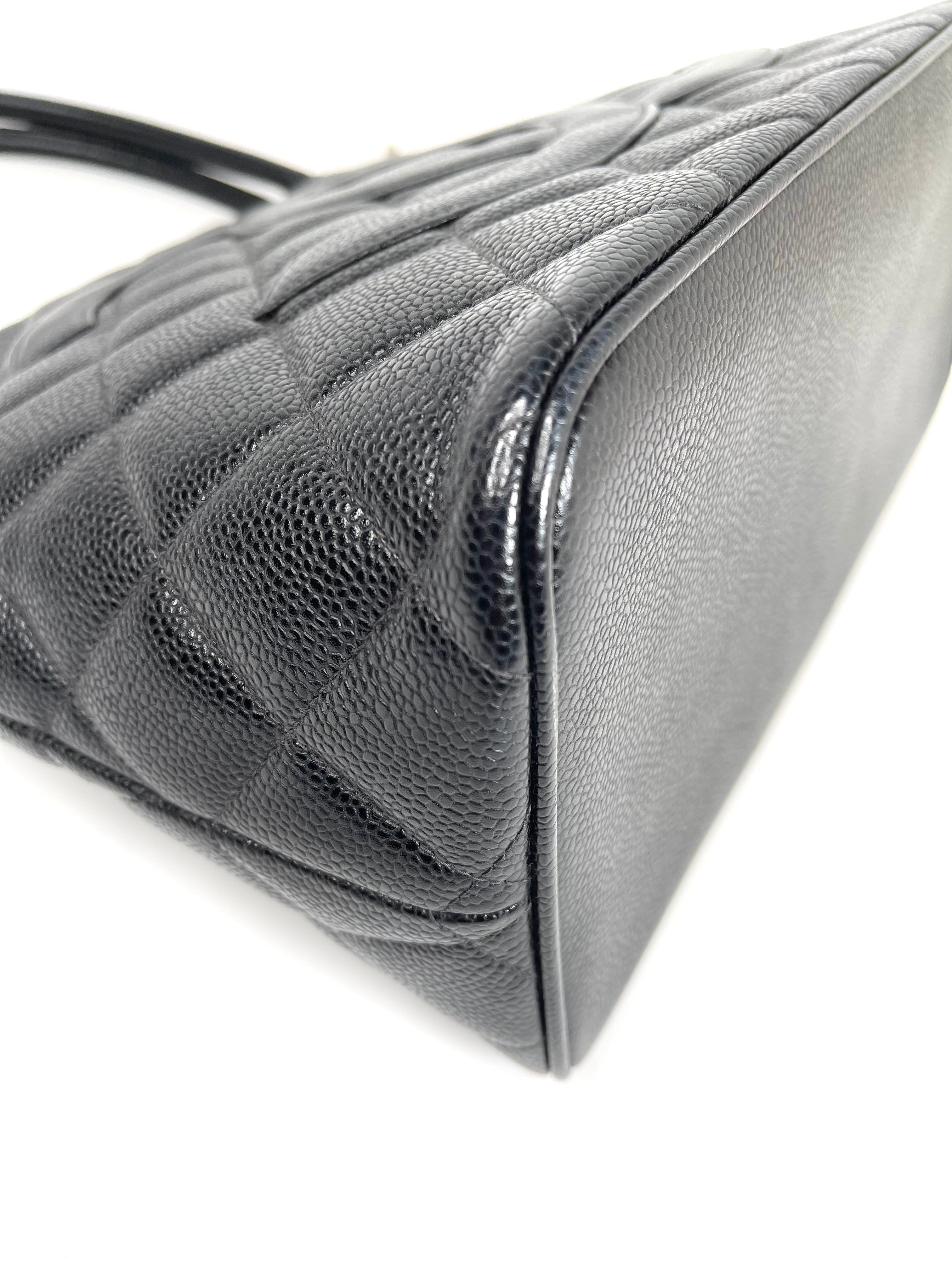 Chanel Black Vintage Medallion Tote Bag
