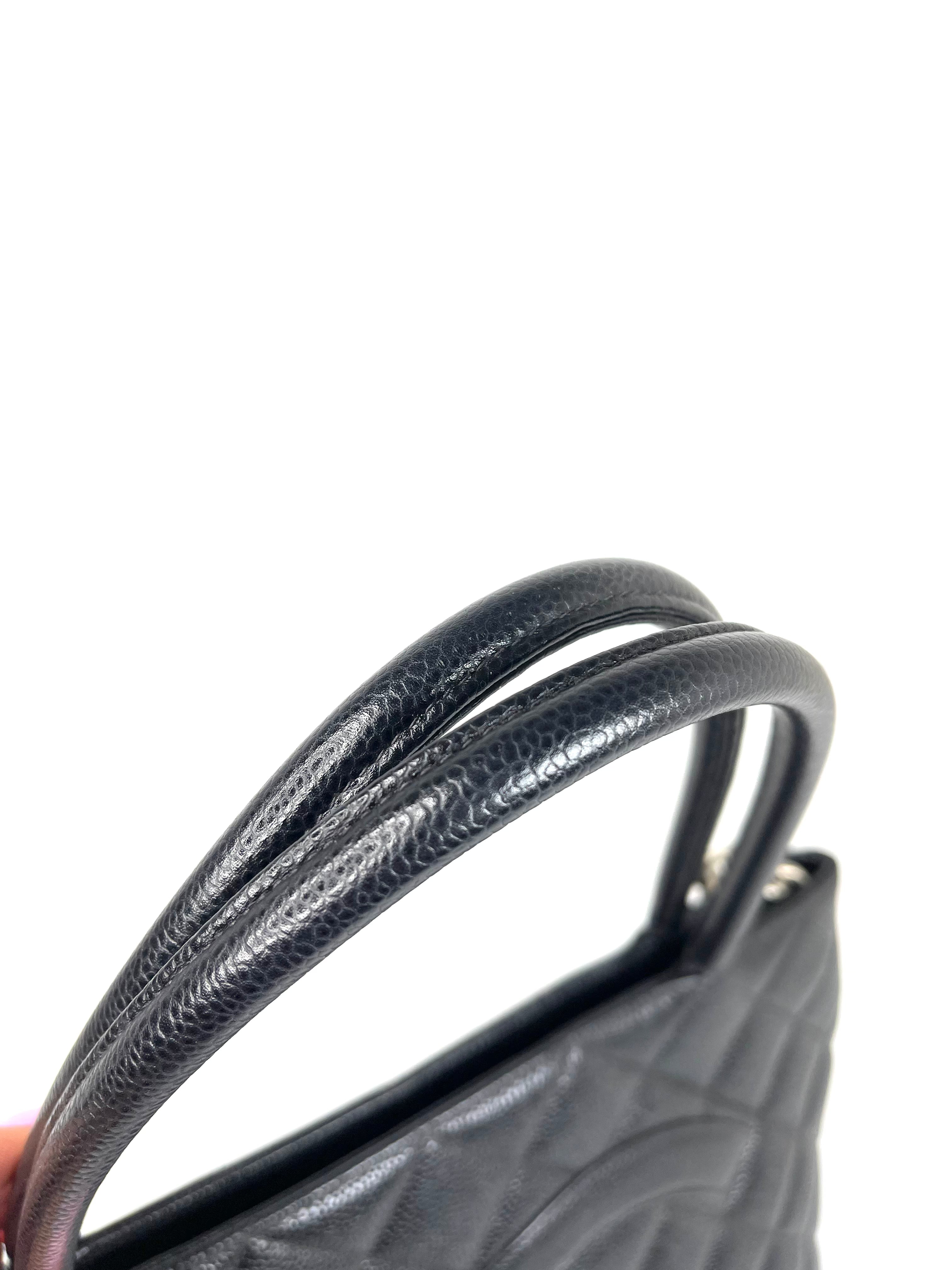 Chanel Black Vintage Medallion Tote Bag