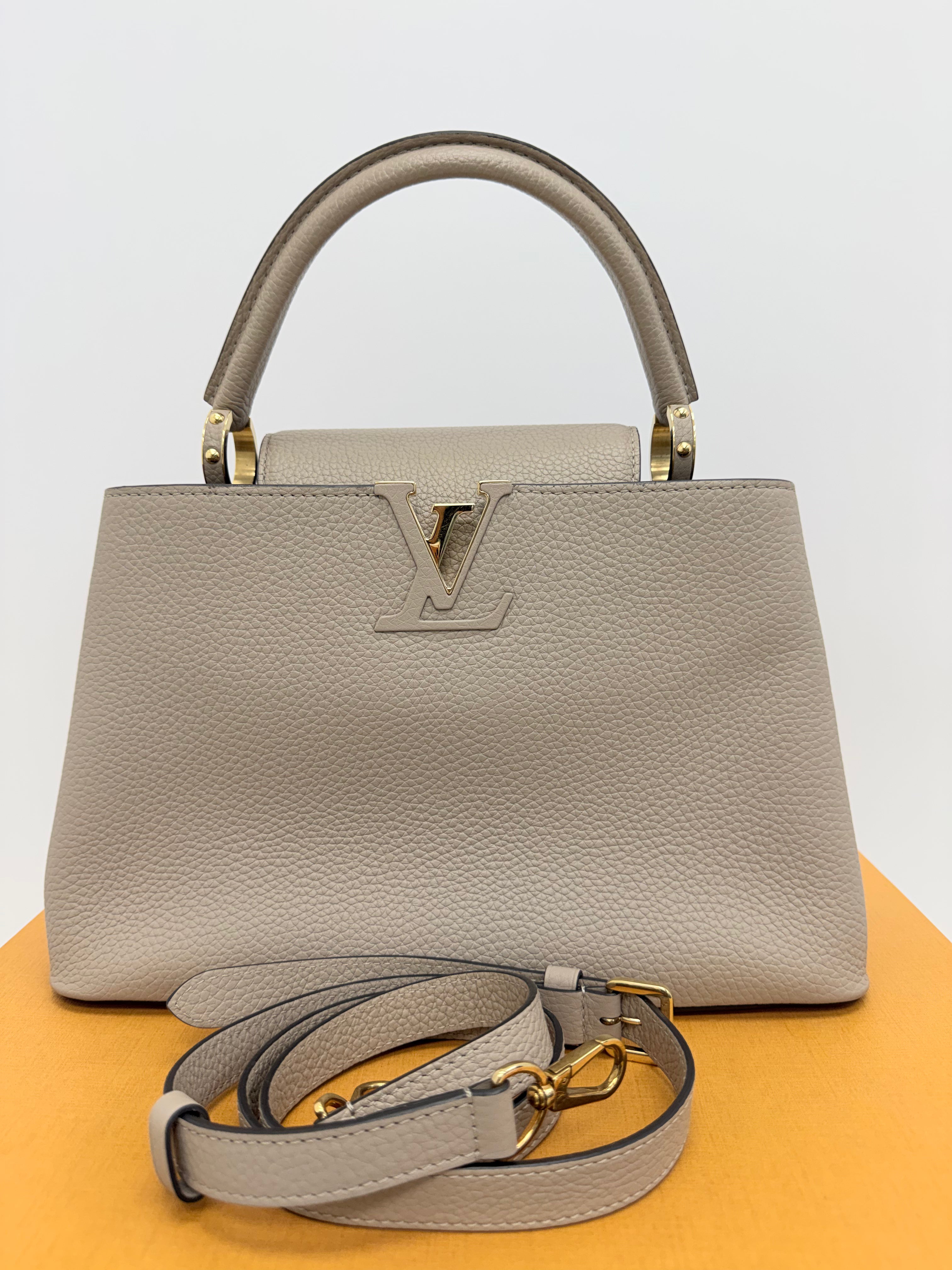 Louis Vuitton Taurillon Capuccine Leather Hand Bag Medium