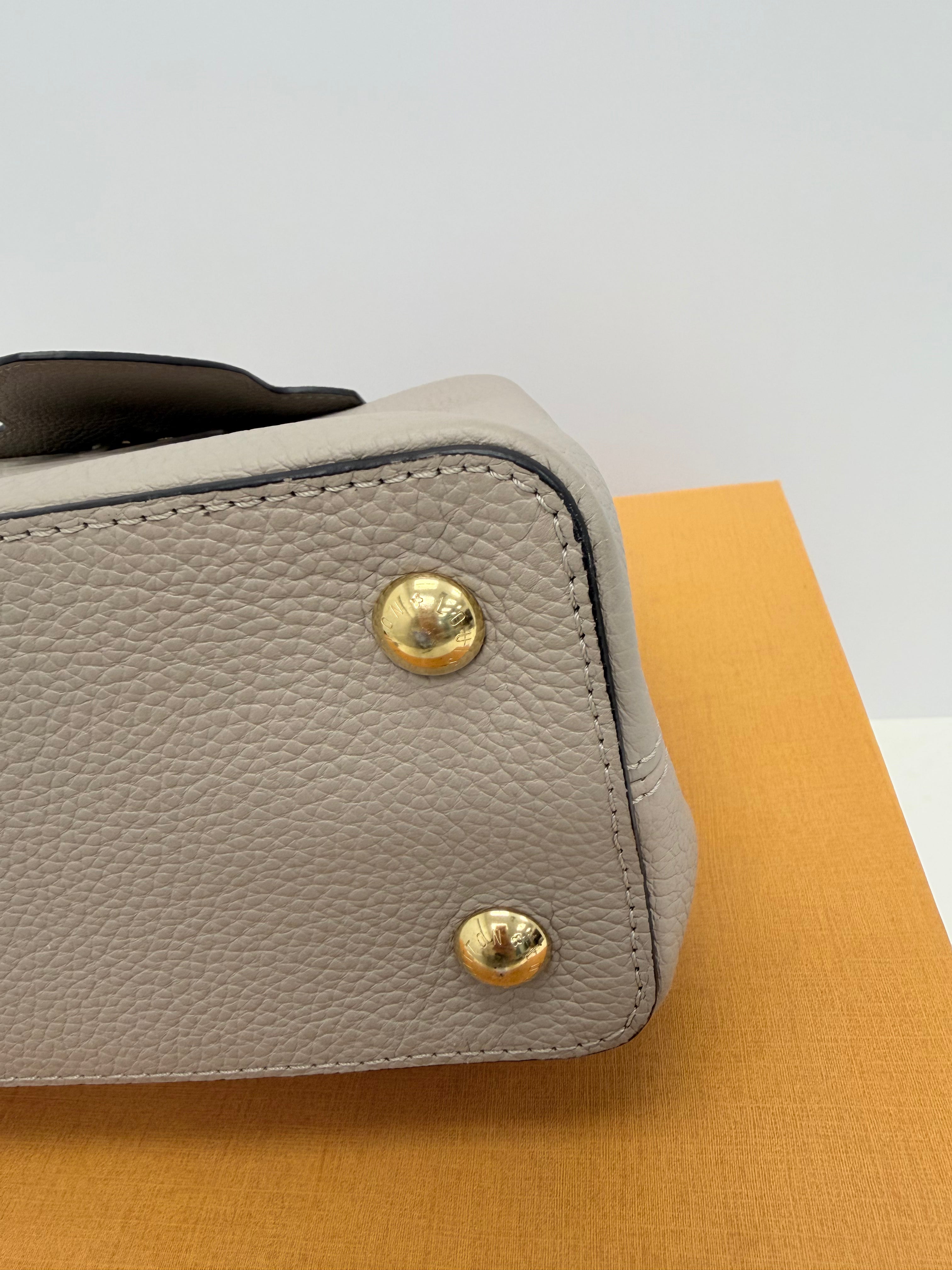 Louis Vuitton Taurillon Capuccine Leather Hand Bag Medium