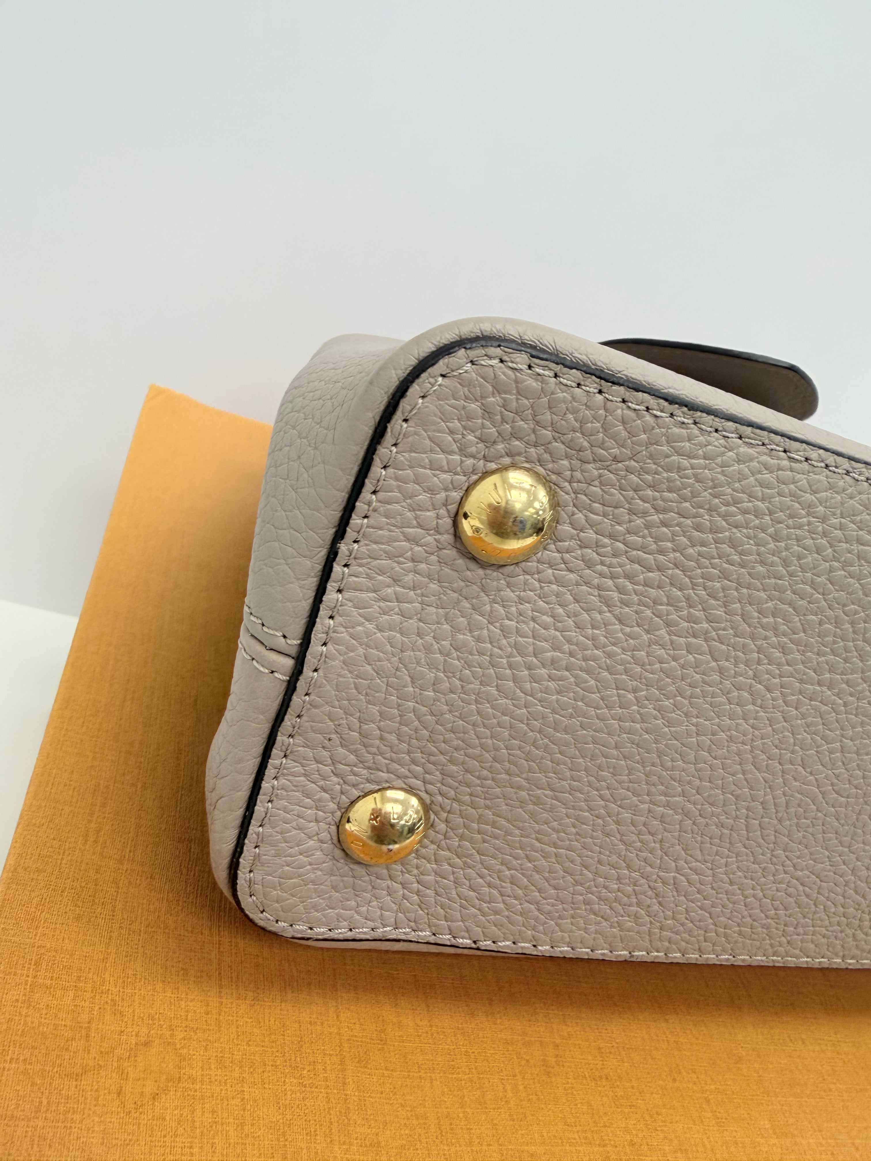 Louis Vuitton Taurillon Capuccine Leather Hand Bag Medium