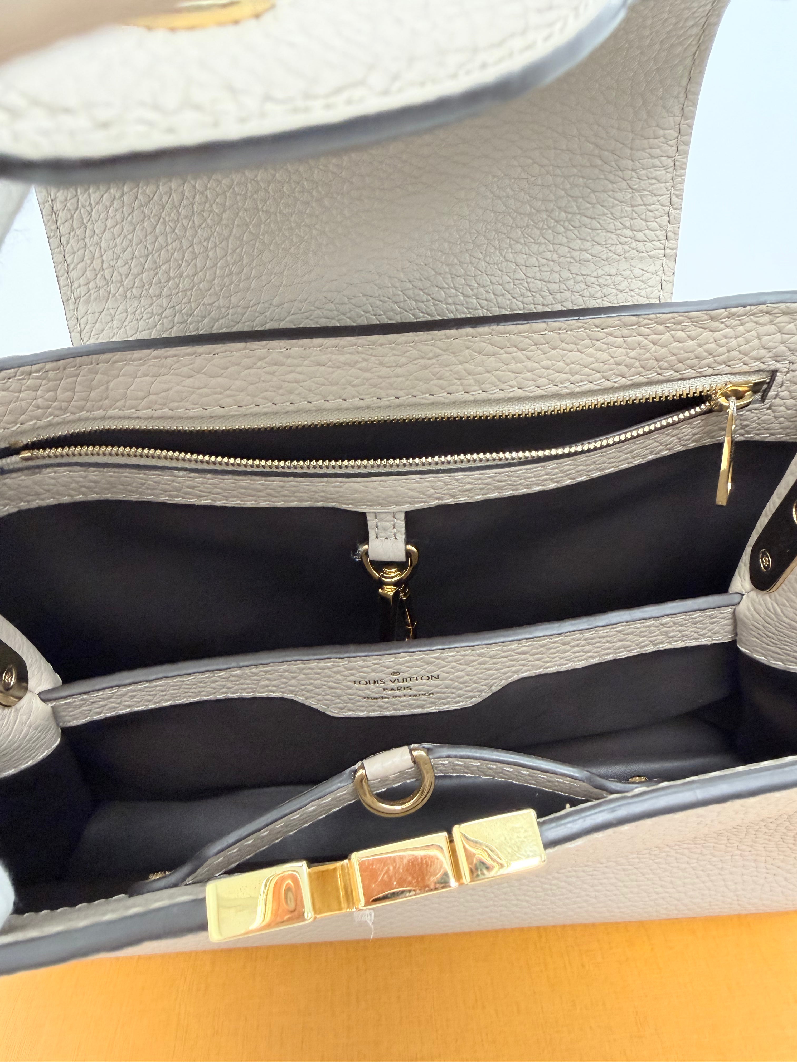 Louis Vuitton Taurillon Capuccine Leather Hand Bag Medium