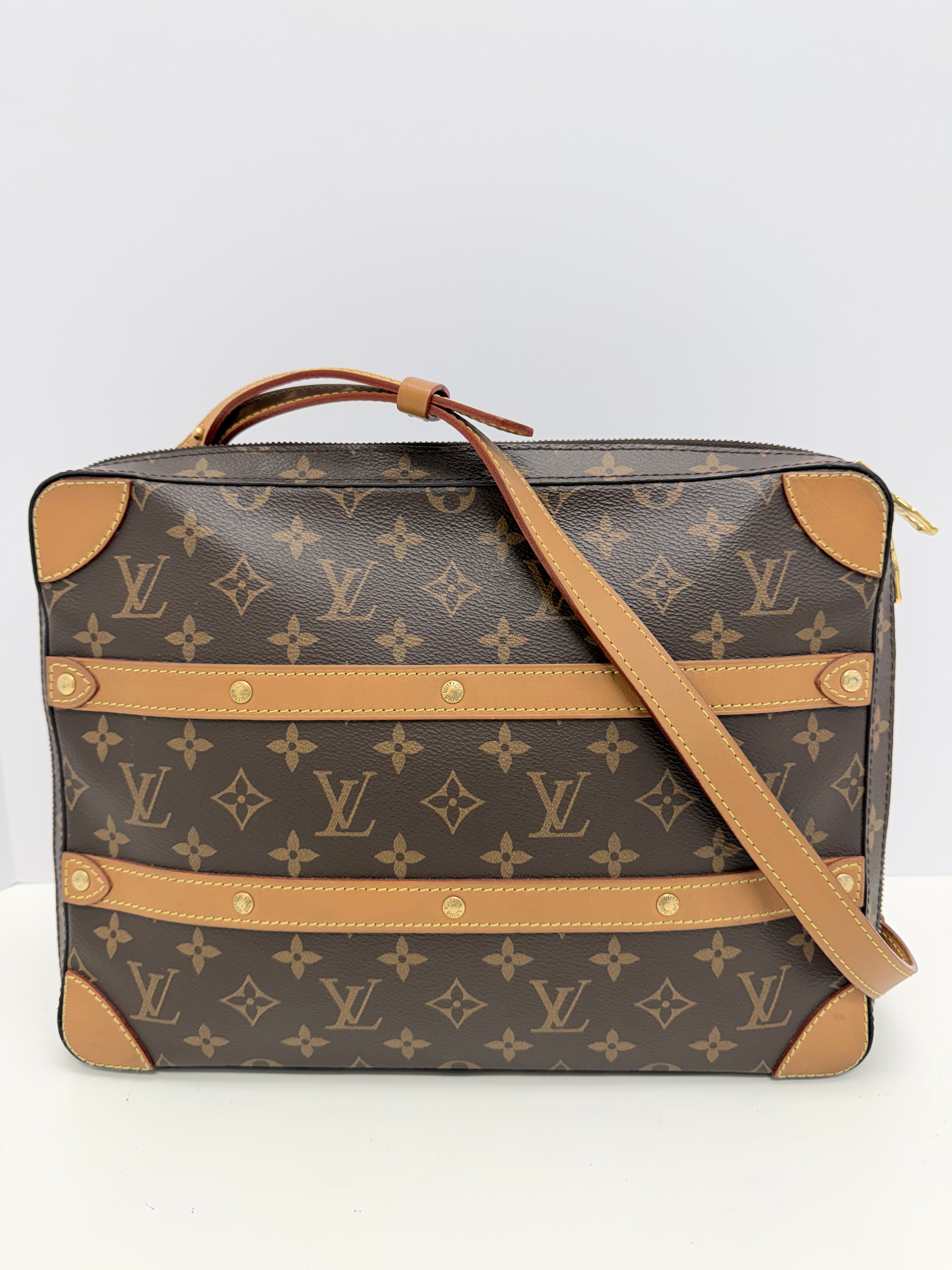 Louis Vuitton Soft Trunk Messenger Bag Monogram Canvas MM