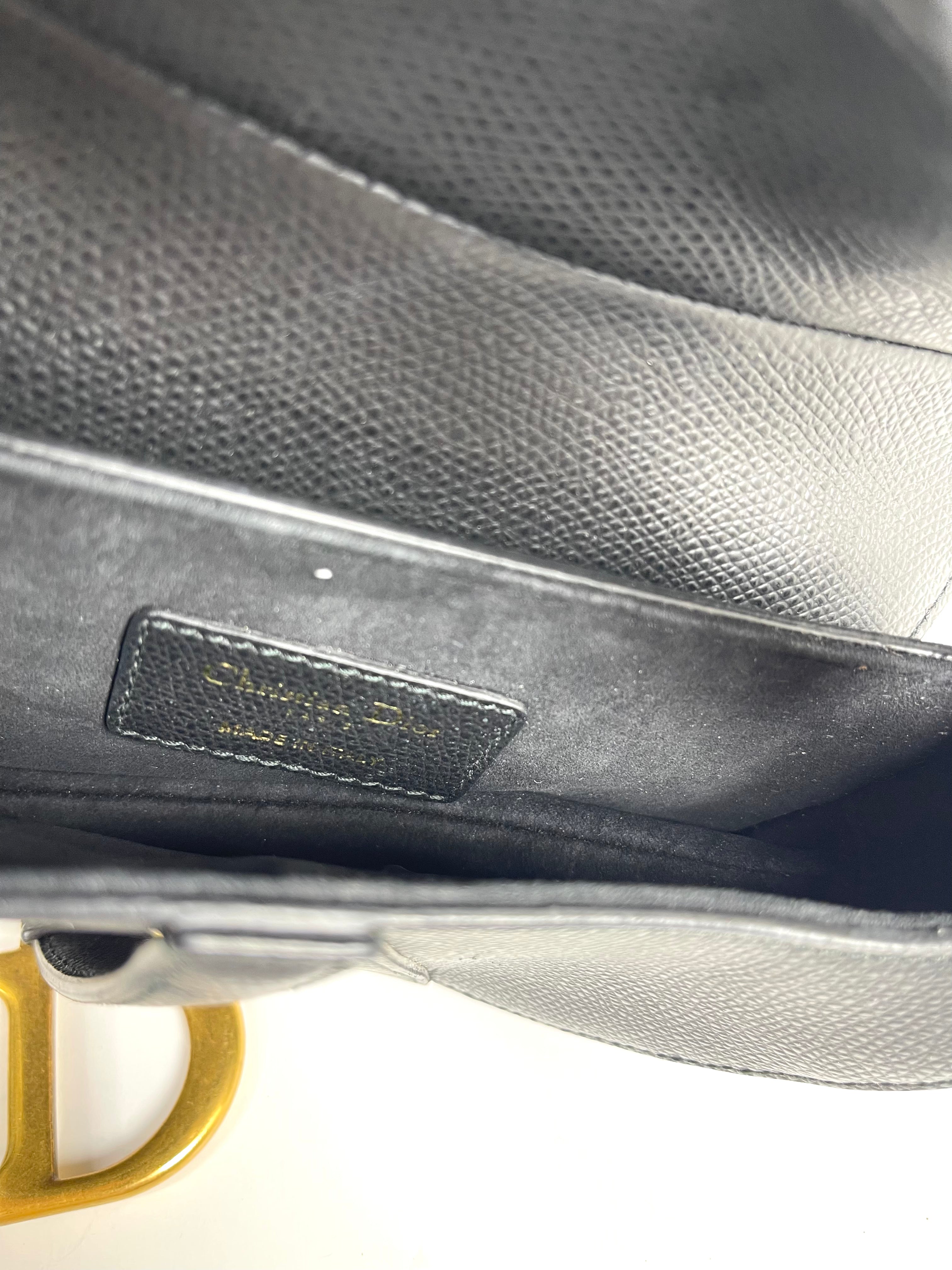 Christian Dior Black Mini Saddle Bag