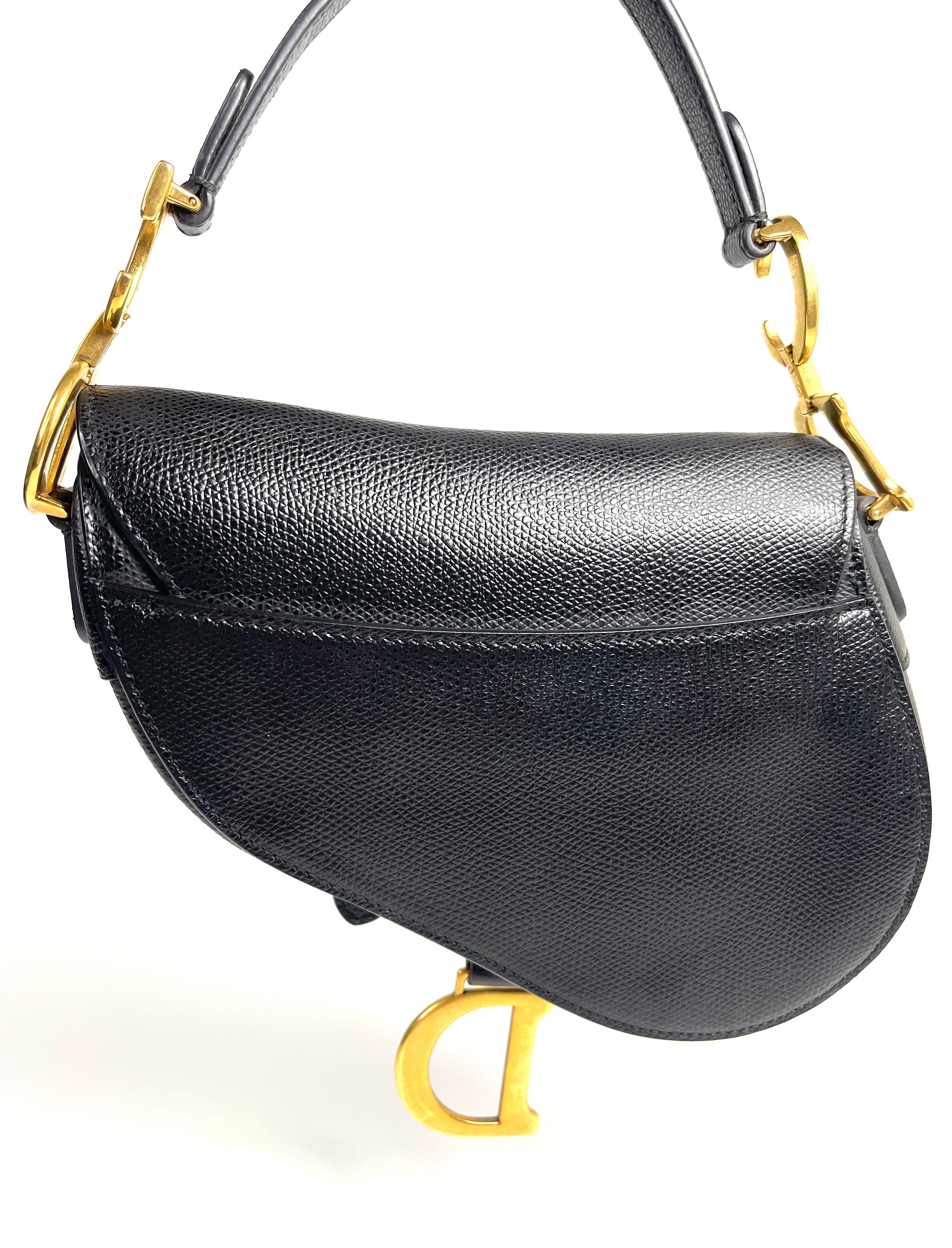 Christian Dior Black Mini Saddle Bag