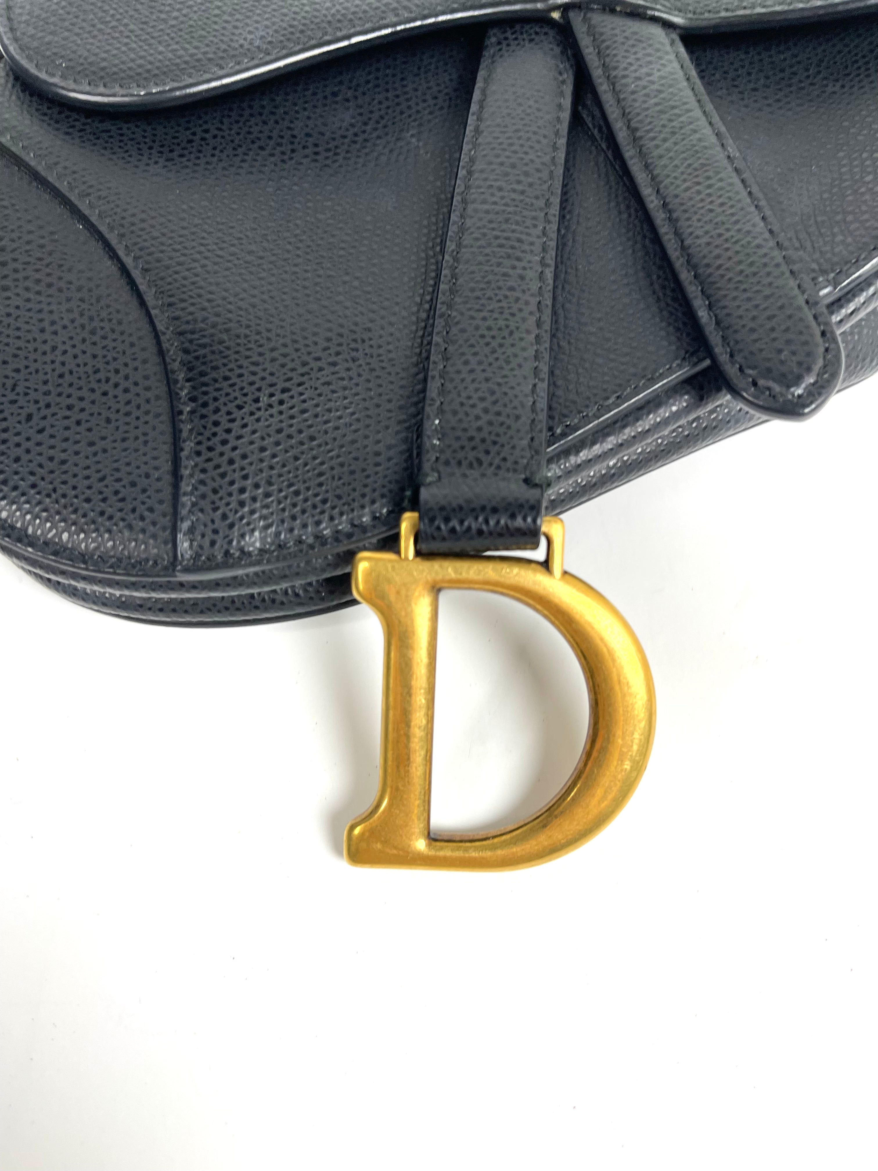 Christian Dior Black Mini Saddle Bag