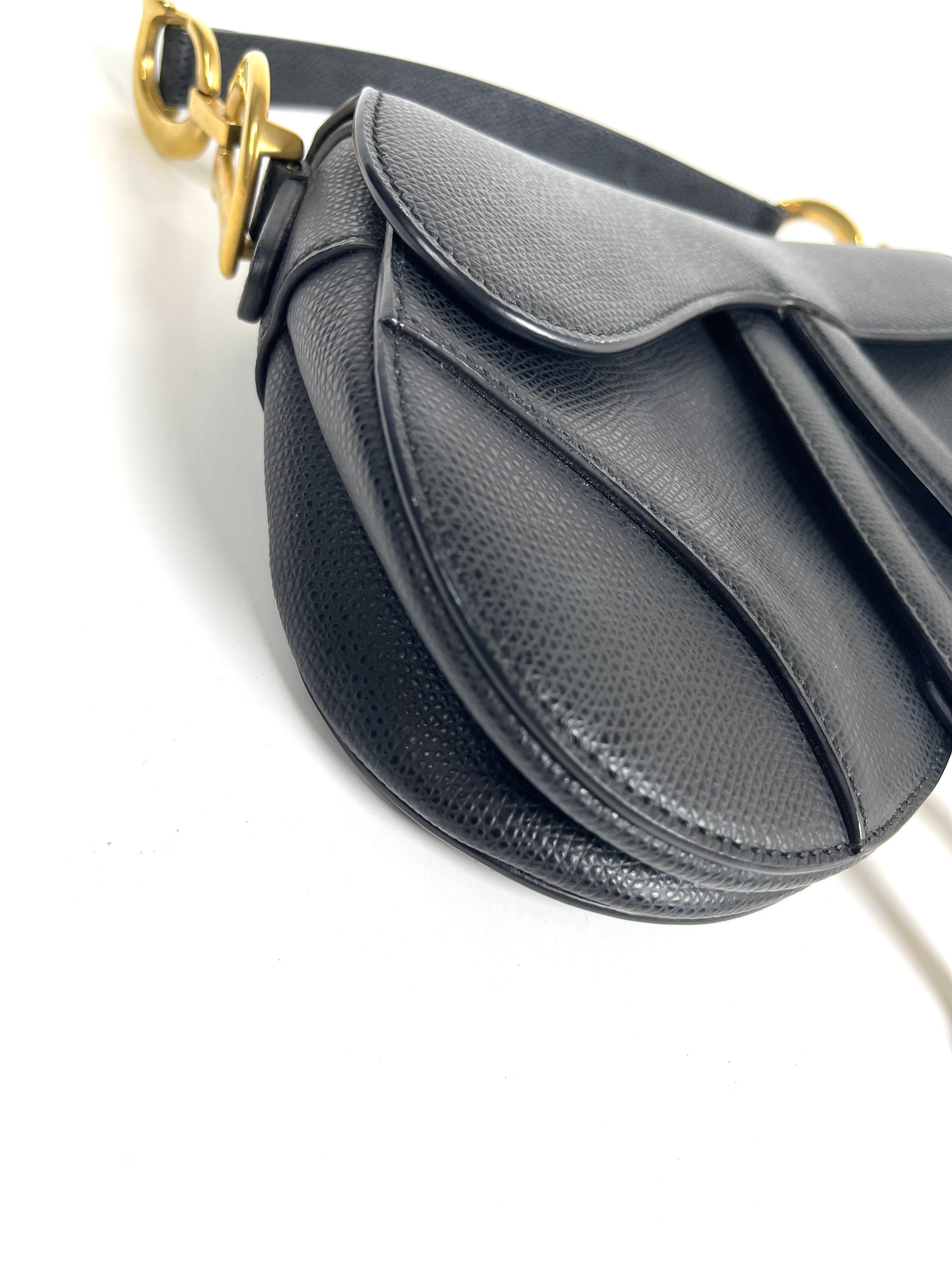 Christian Dior Black Mini Saddle Bag