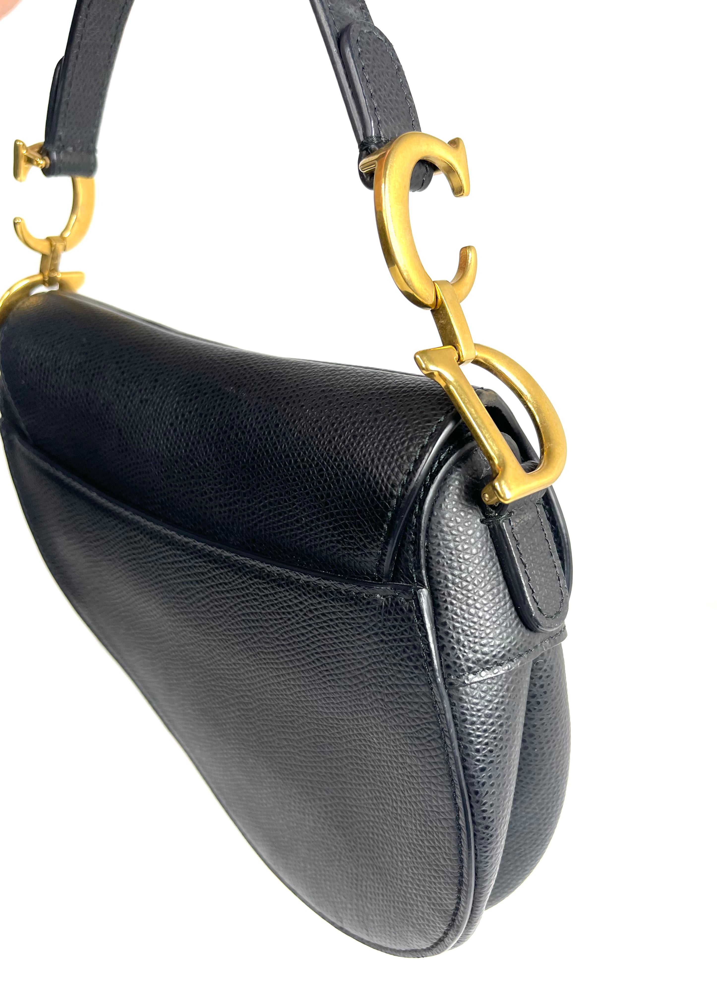 Christian Dior Black Mini Saddle Bag