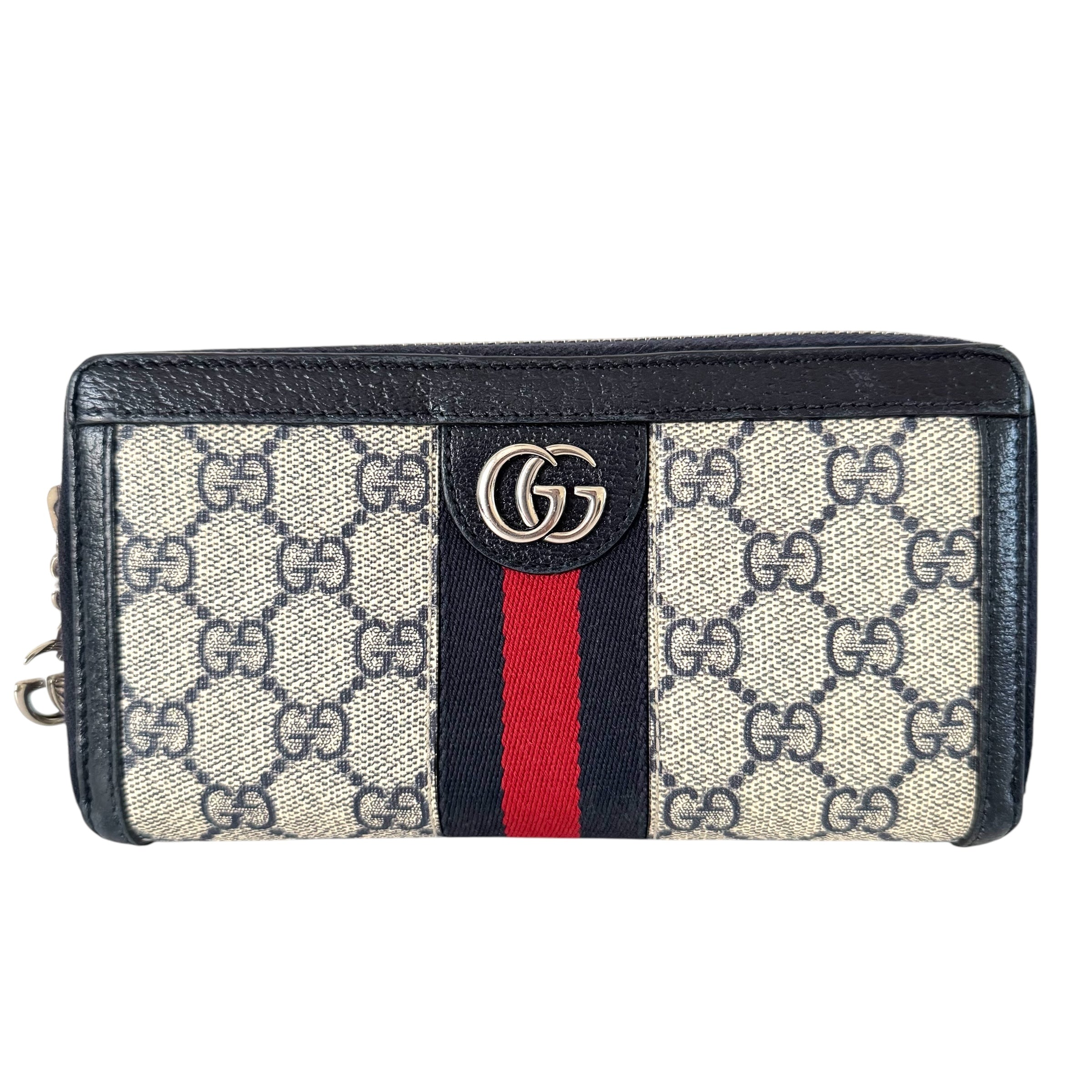 Gucci Ophidia Navy Long Zippy Around Wallet