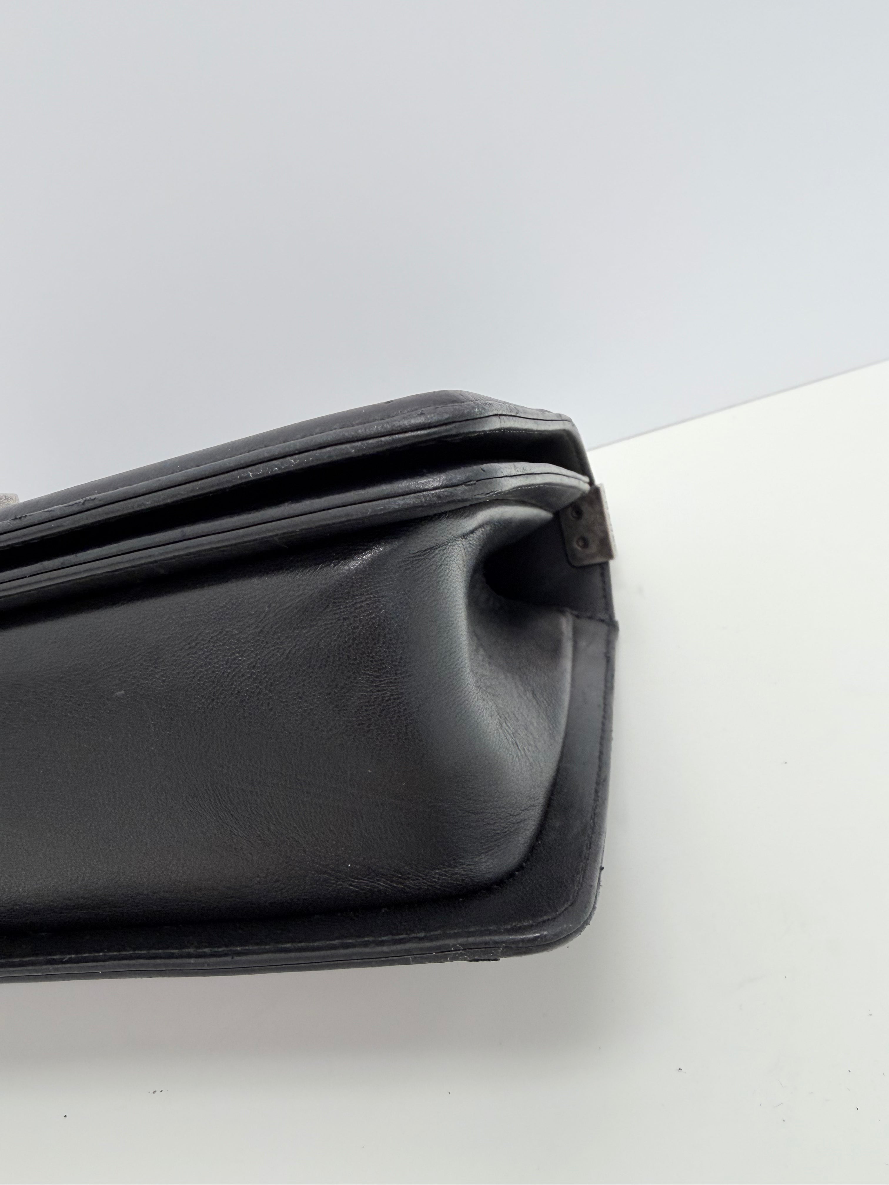 Chanel Boy Medium Black Quilted Leather Flap Bag
