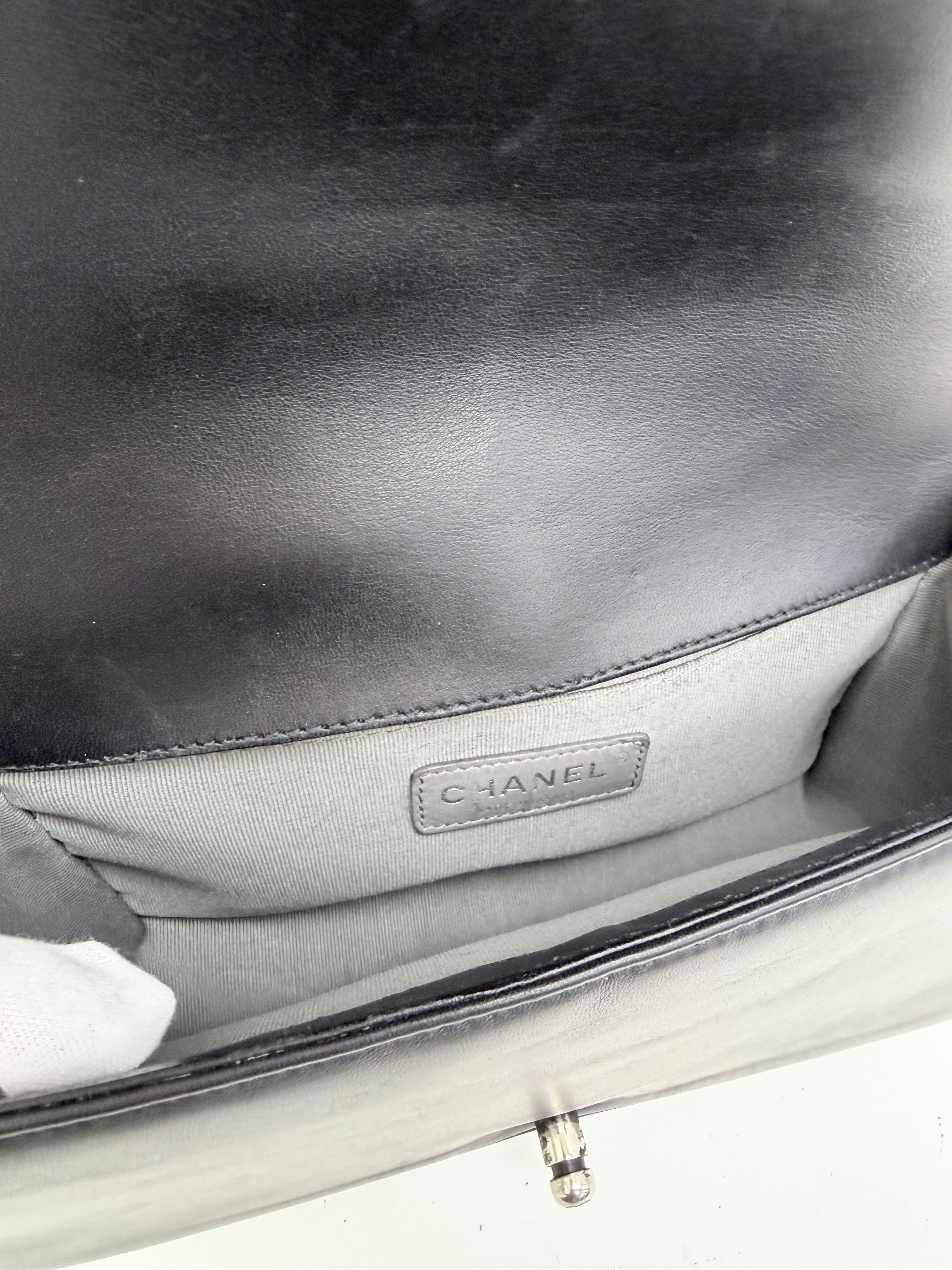 Chanel Boy Medium Black Quilted Leather Flap Bag