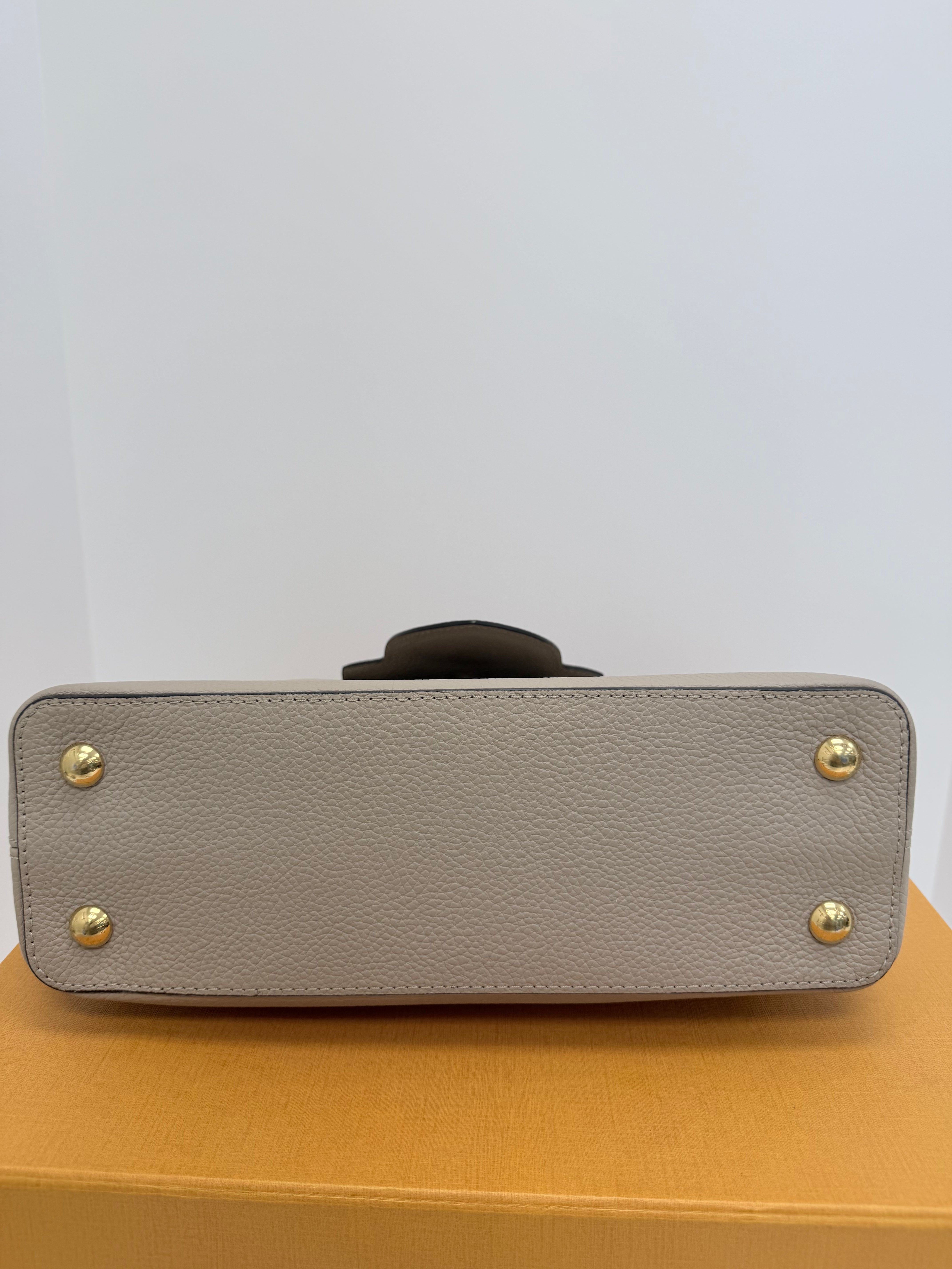 Louis Vuitton Taurillon Capuccine Leather Hand Bag Medium