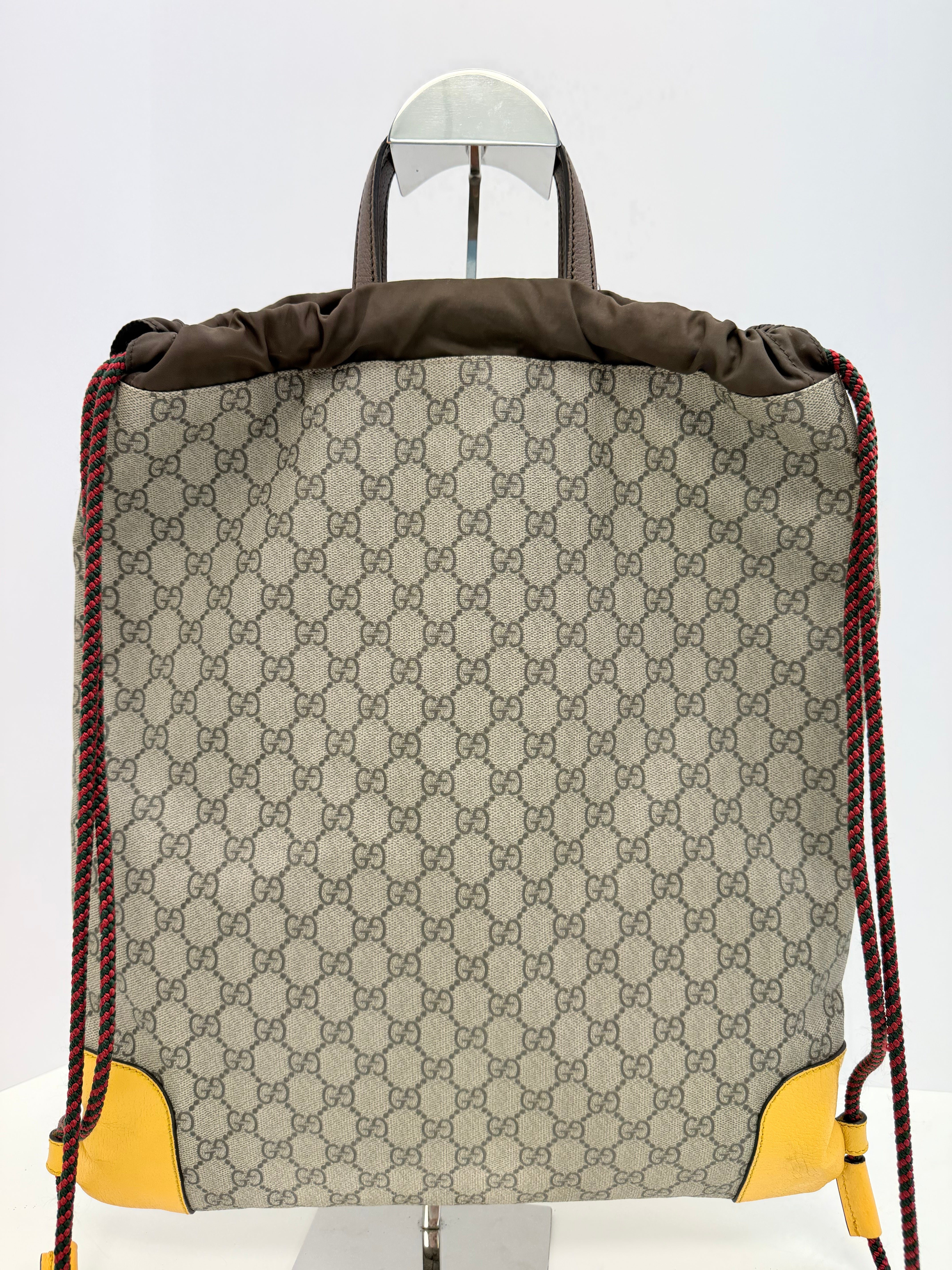 Gucci Neo Drawstring Canvas Backpack