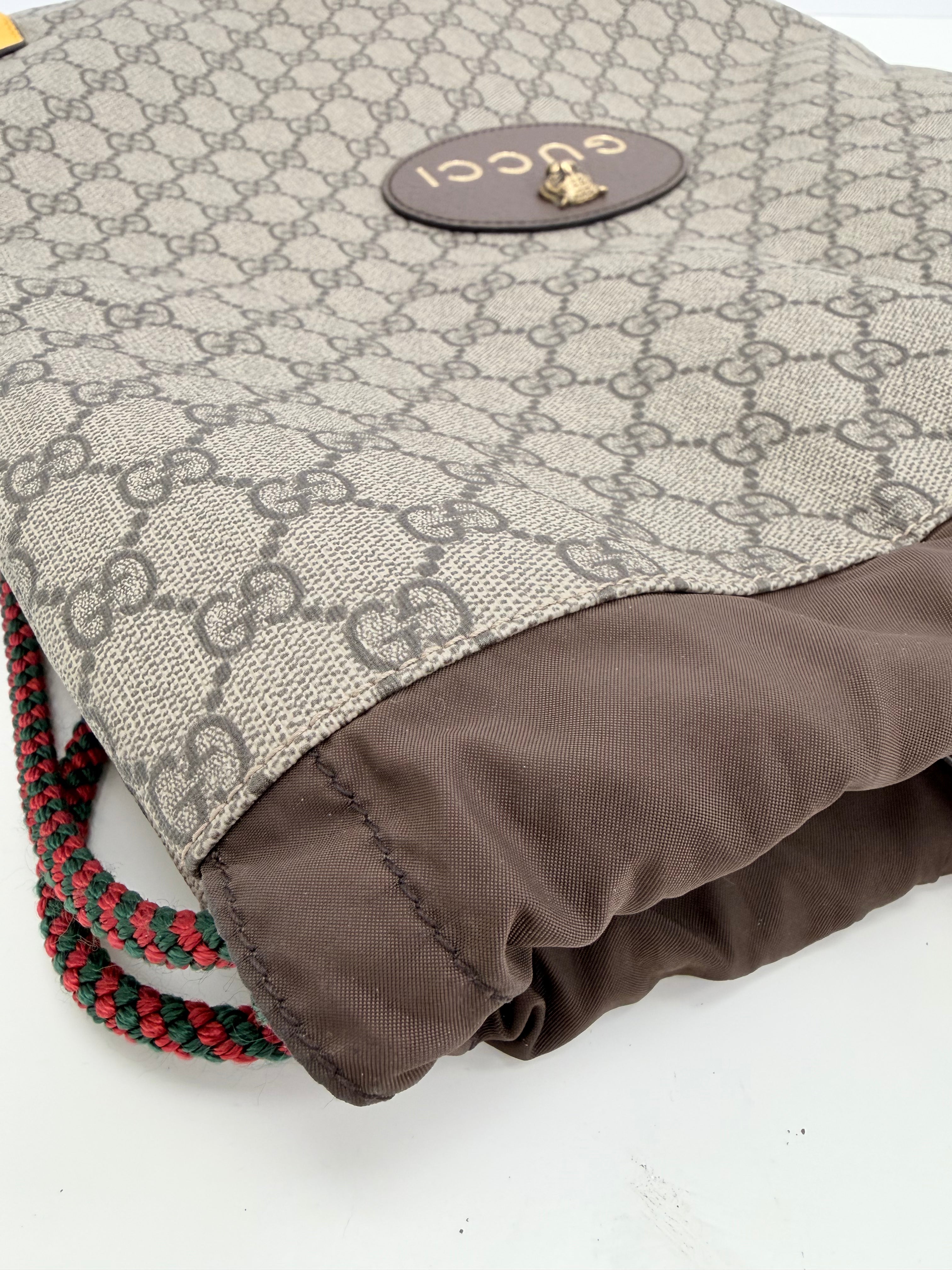 Gucci Neo Drawstring Canvas Backpack