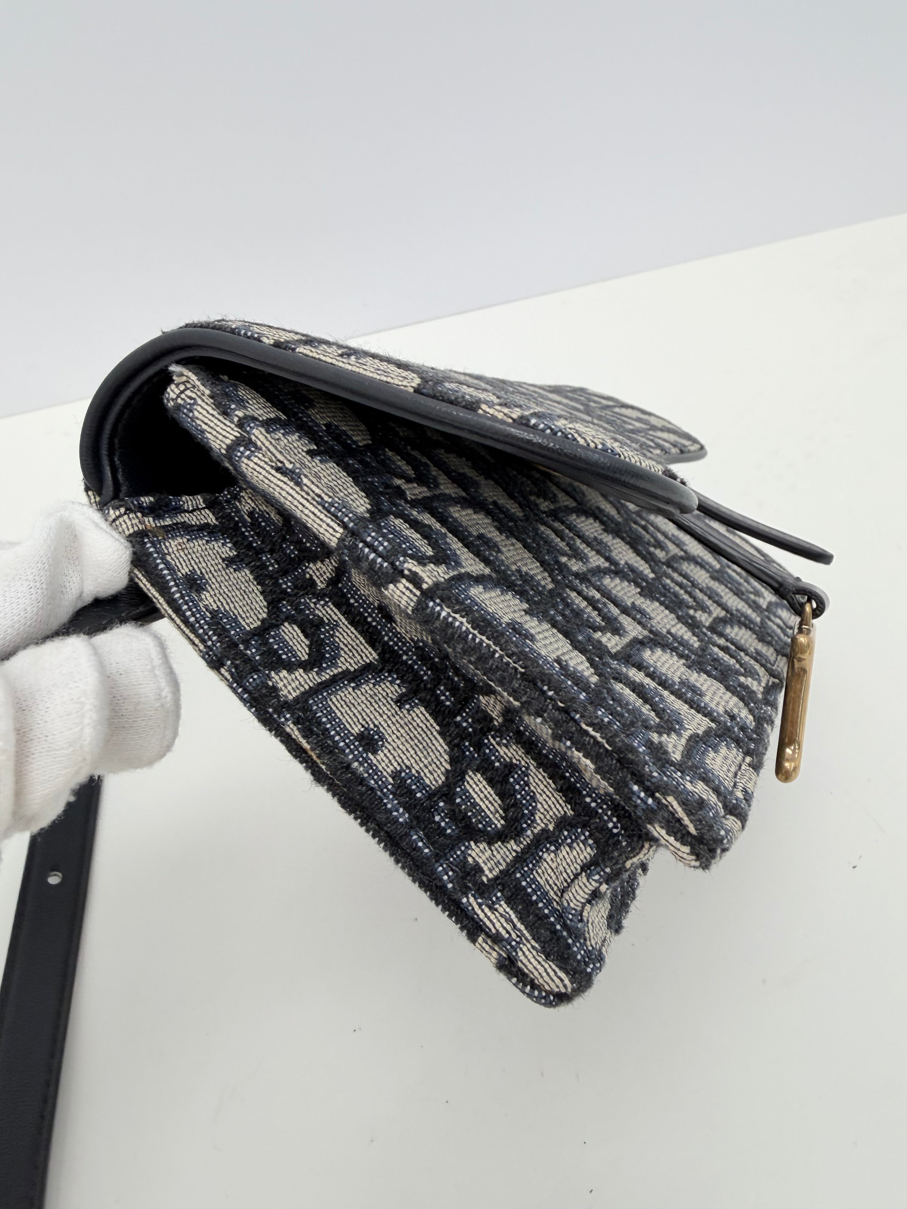 Pre-owned Dior Oblique Saddle Belt Bag