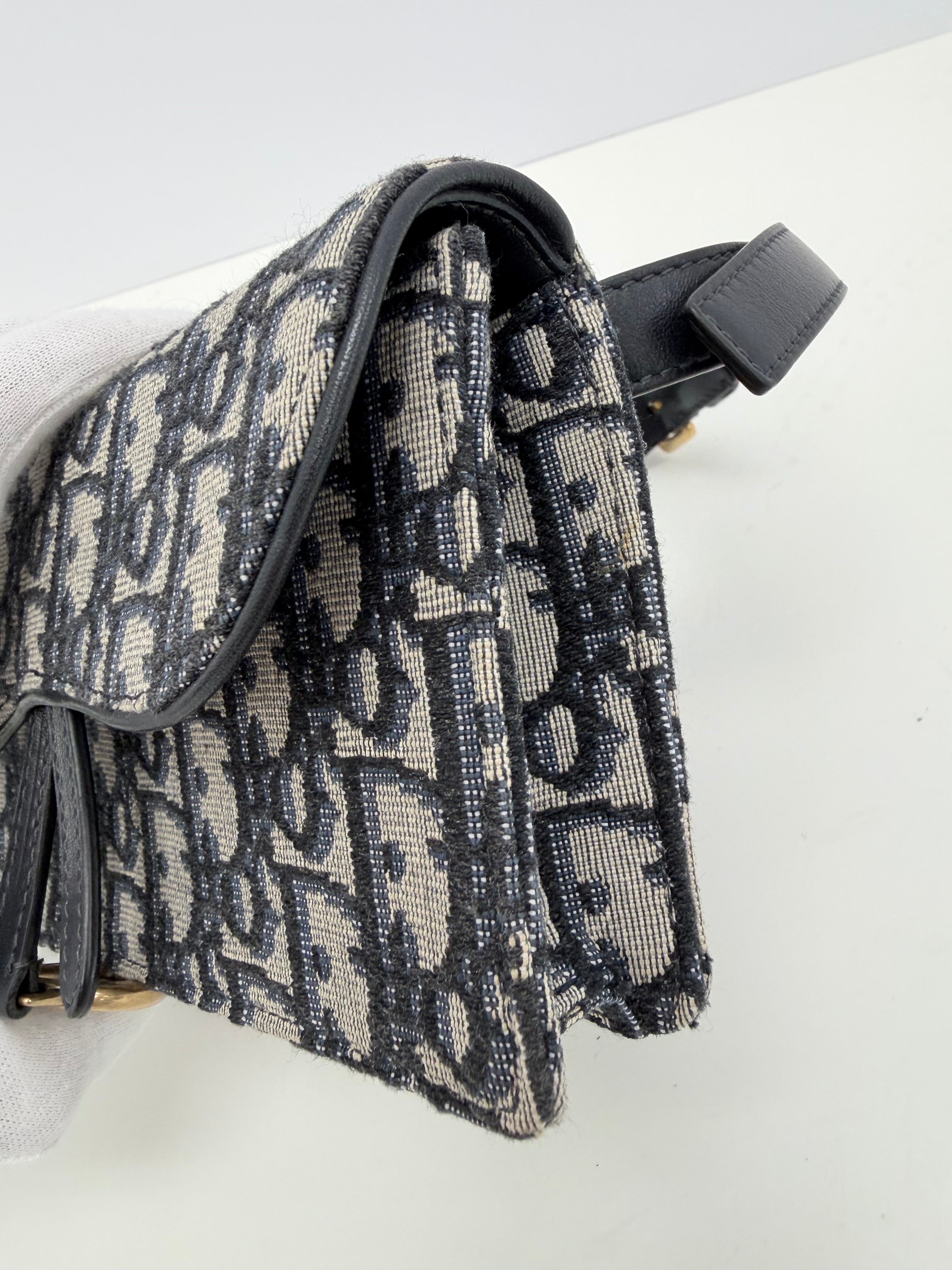 Pre-owned Dior Oblique Saddle Belt Bag